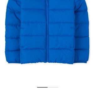 Boys size 10-12 puffer jackets.  4. Gray, blue, dark gray,  blue/black w hood